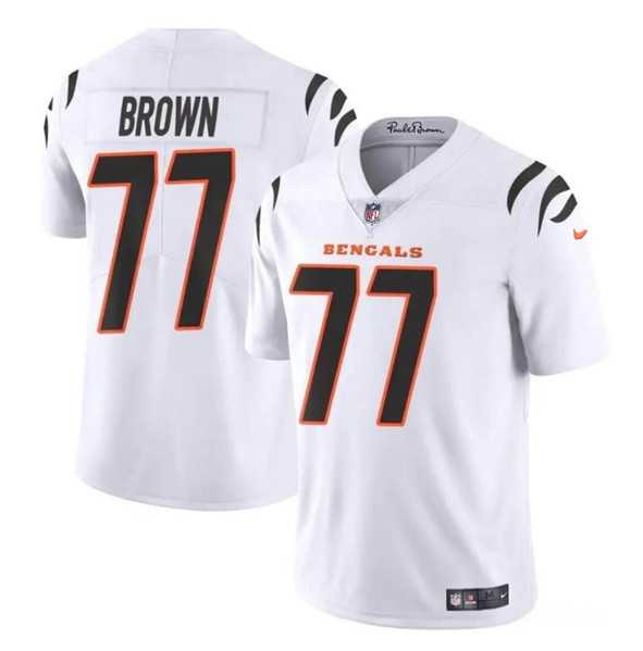 Men & Women & Youth Cincinnati Bengals #77 Trent Brown White Vapor Untouchable Limited Stitched Jersey->cincinnati bengals->NFL Jersey